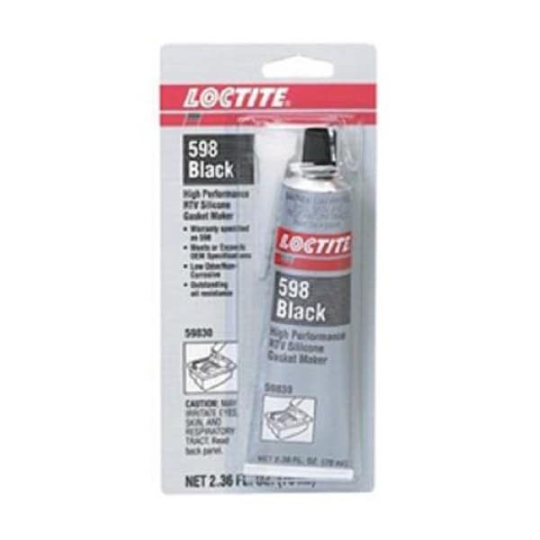 Henkel Gasketing, RTV Silicone, Oil Resistant, Black, 70 Ml SI 598 70ML IDH 234609 - main